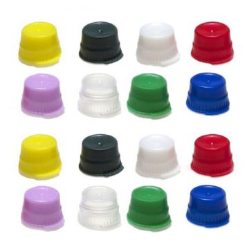 Globe Scientific -double tab snap caps for vacuum and test tubes